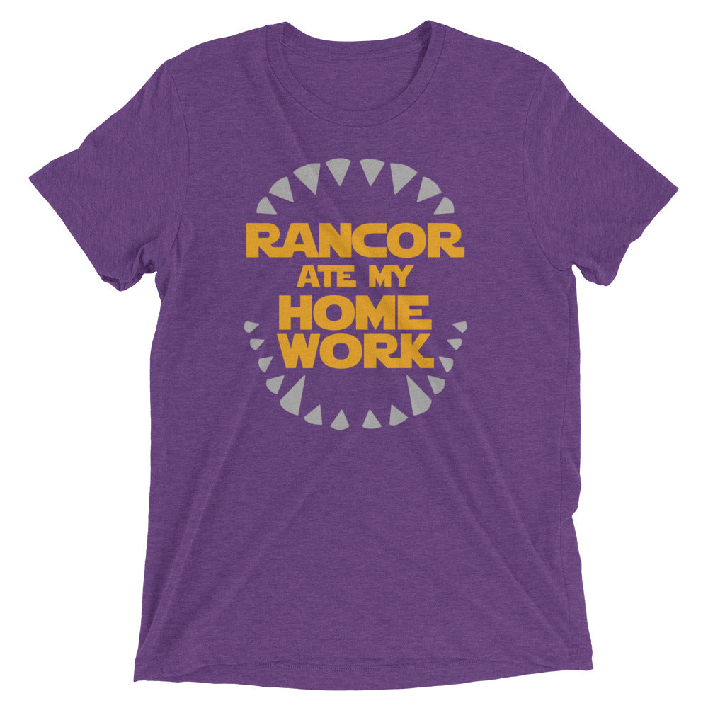 Rancor Ate My Homework Men's Tri-Blend Tee Hoodie, Sweatshirt | PureTeeCo.com (Image 3)