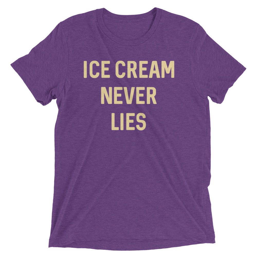 Ice Cream Never Lies Men's Tri-Blend Tee Hoodie, Sweatshirt | PureTeeCo.com (Image 3)