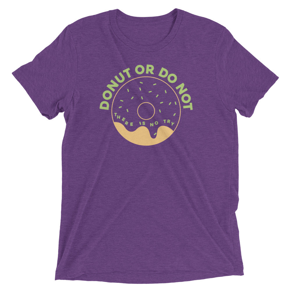 Donut Or Do Not Men's Tri-Blend Tee Hoodie, Sweatshirt | PureTeeCo.com (Image 3)
