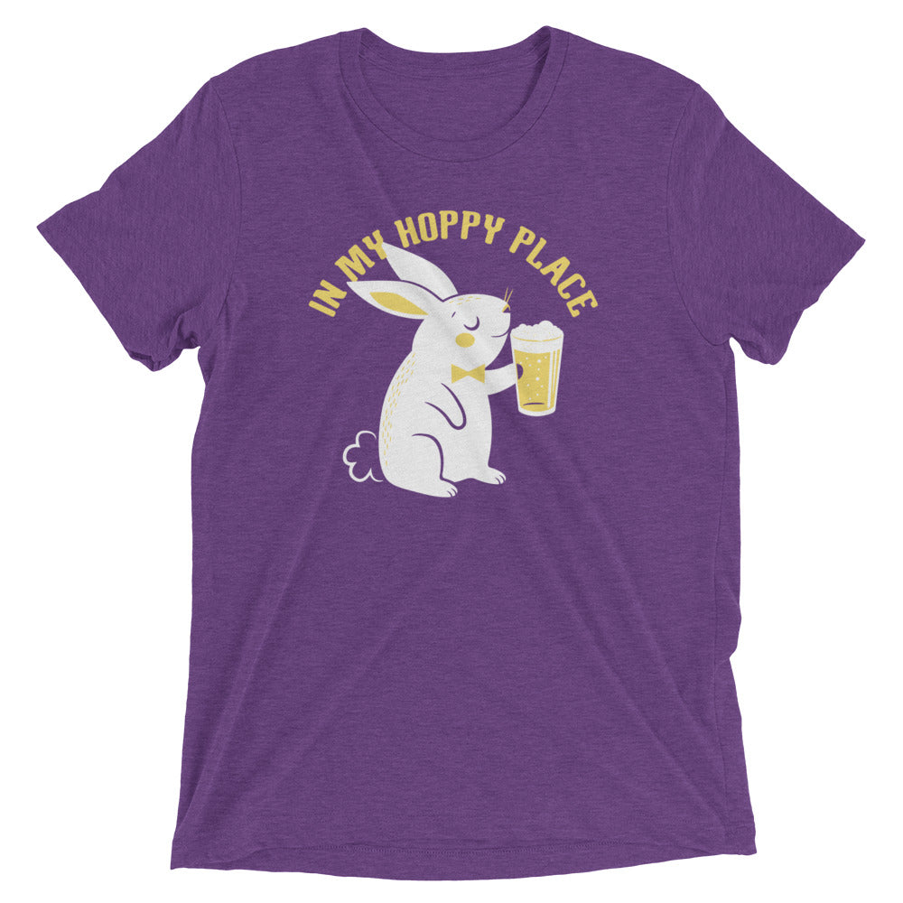 In My Hoppy Place Men's Tri-Blend Tee Hoodie, Sweatshirt | PureTeeCo.com (Image 5)