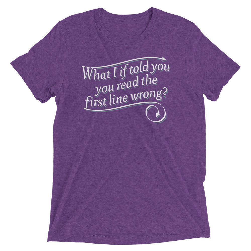 What I If Told You Men's Tri-Blend Tee Hoodie, Sweatshirt | PureTeeCo.com (Image 3)