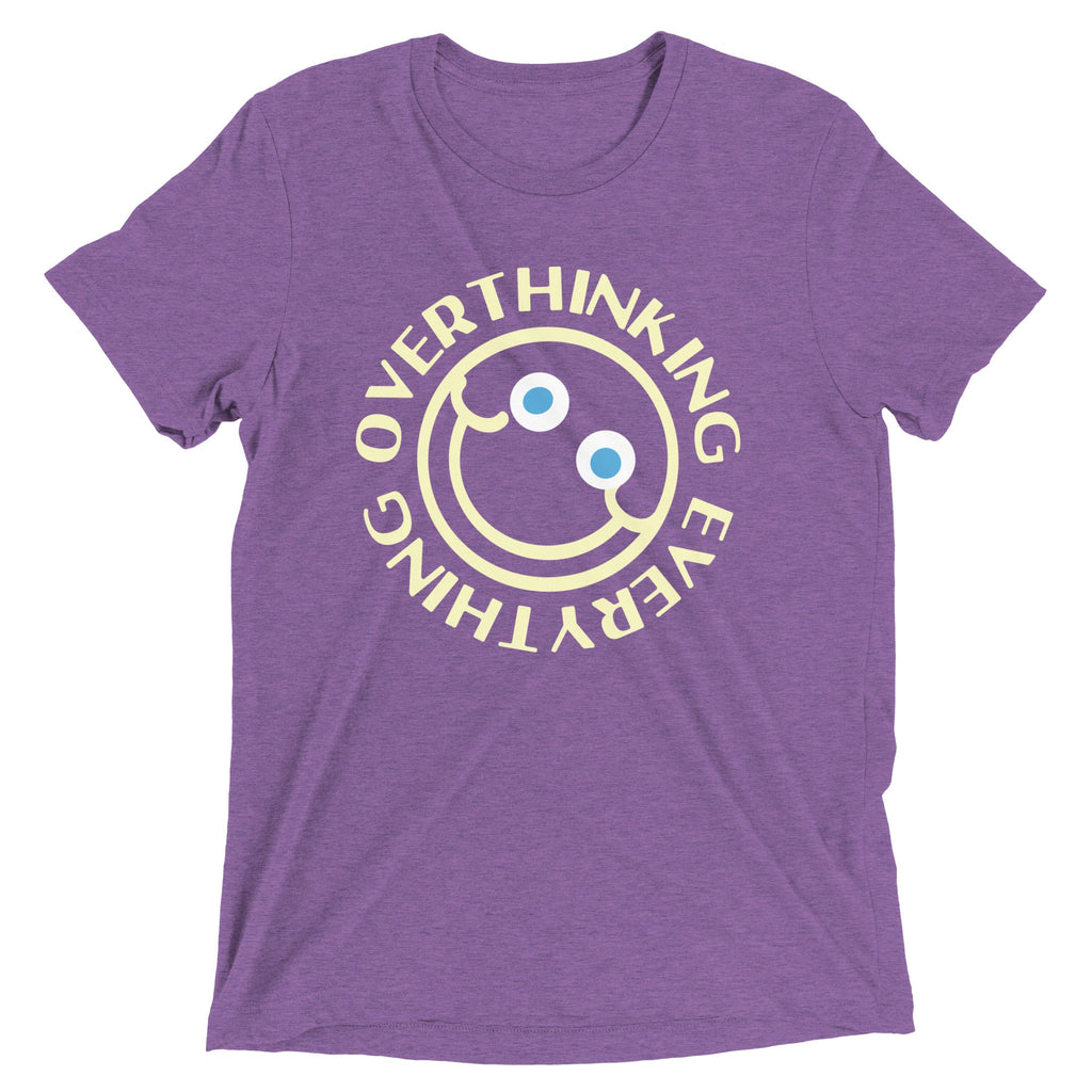 Overthinking Everything Men's Tri-Blend Tee Hoodie, Sweatshirt | PureTeeCo.com (Image 5)