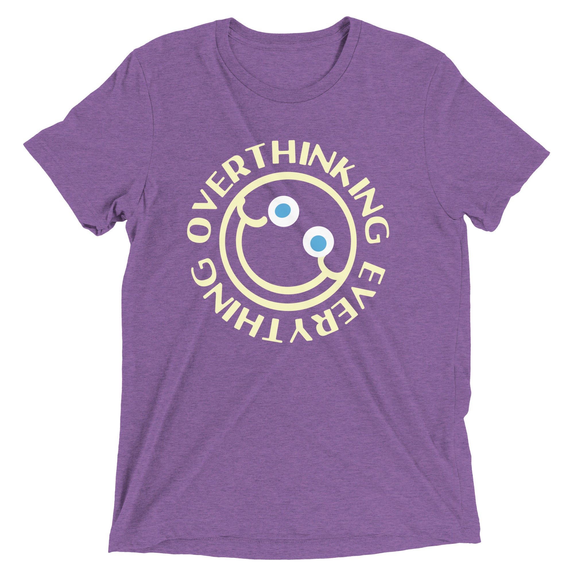 Overthinking Everything Men's Tri-Blend Tee Hoodie, Sweatshirt | PureTeeCo.com (Image 5)