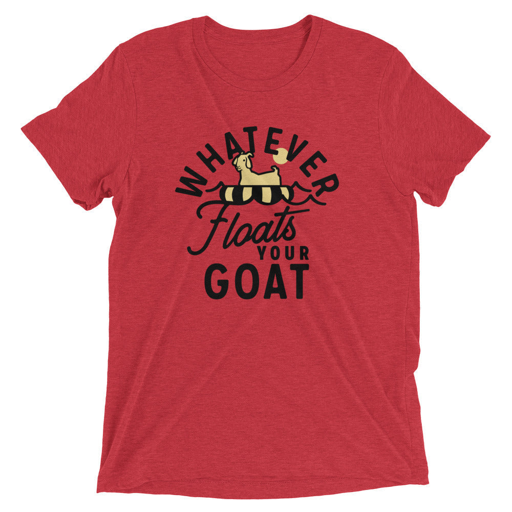 Whatever Floats Your Goat Men's Tri-Blend Tee Hoodie, Sweatshirt | PureTeeCo.com (Image 2)