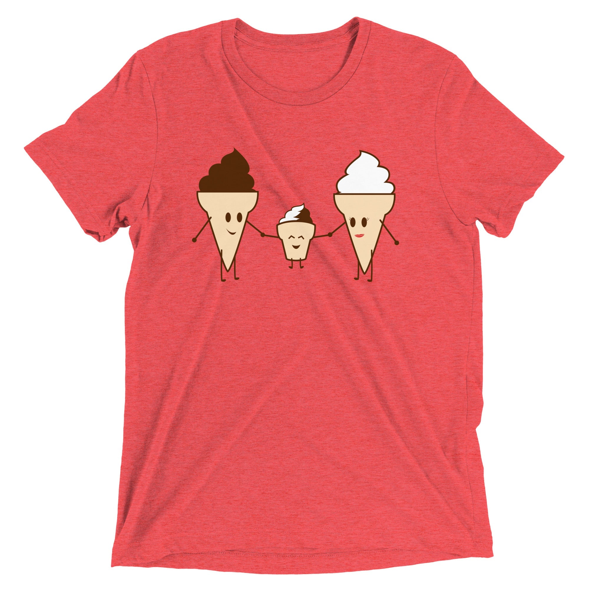 Ice Cream Family Men's Tri-Blend Tee Hoodie, Sweatshirt | PureTeeCo.com (Image 3)