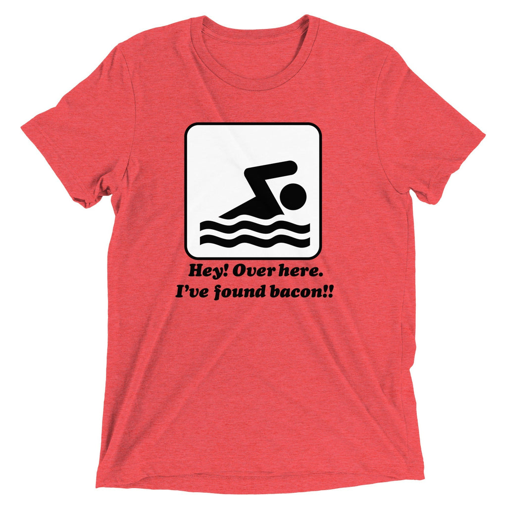 I've Found Bacon! Men's Tri-Blend Tee Hoodie, Sweatshirt | PureTeeCo.com (Image 4)
