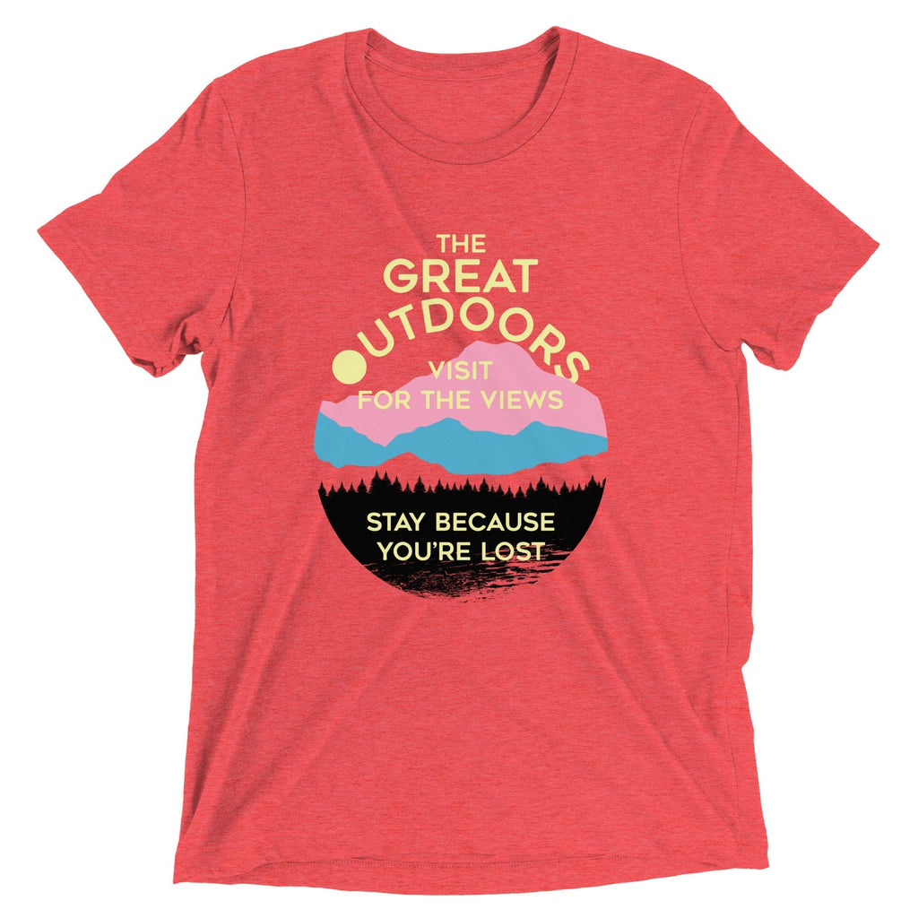 The Great Outdoors Men's Tri-Blend Tee Hoodie, Sweatshirt | PureTeeCo.com (Image 5)