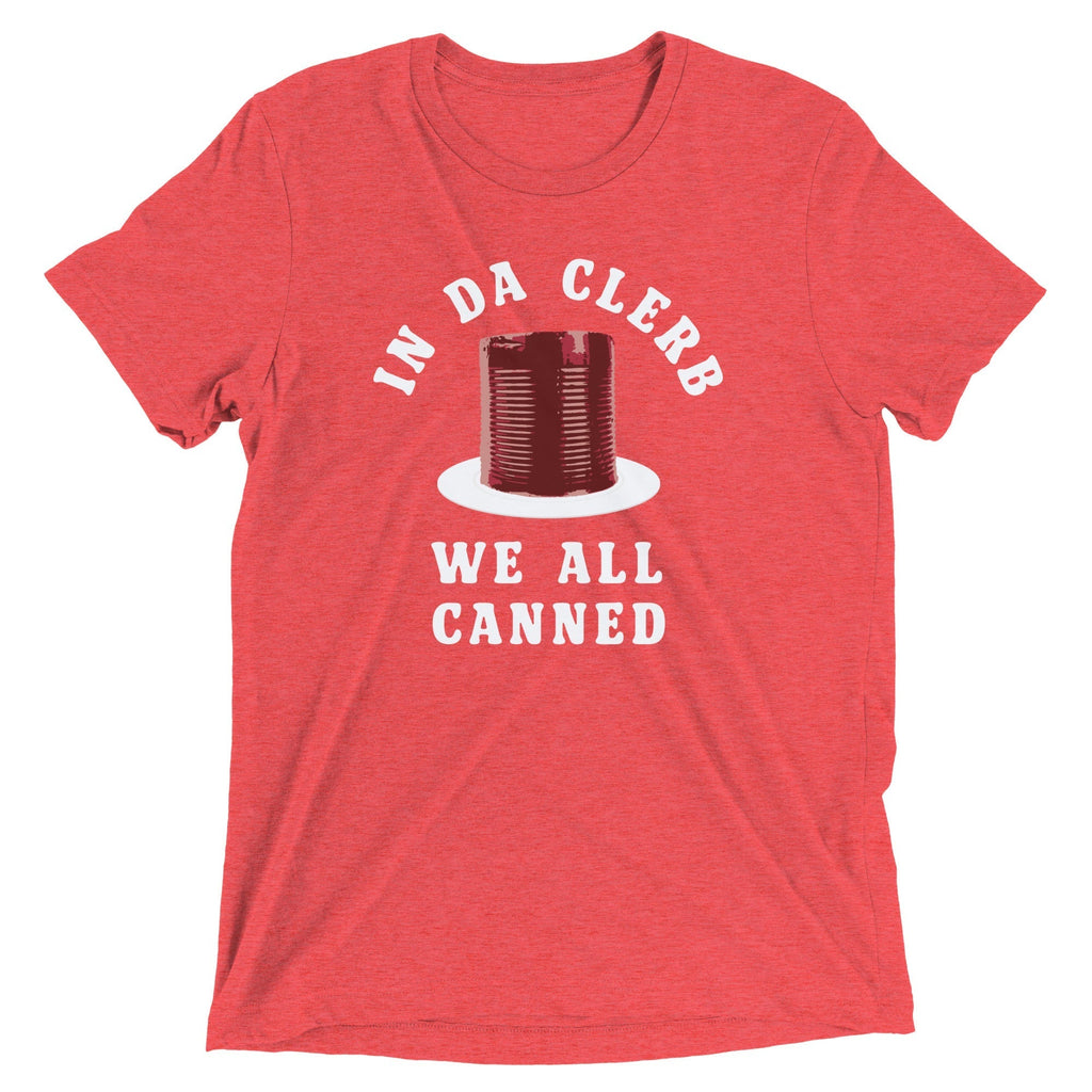 In Da Clerb We All Canned Men's Tri-Blend Tee Hoodie, Sweatshirt | PureTeeCo.com (Image 3)