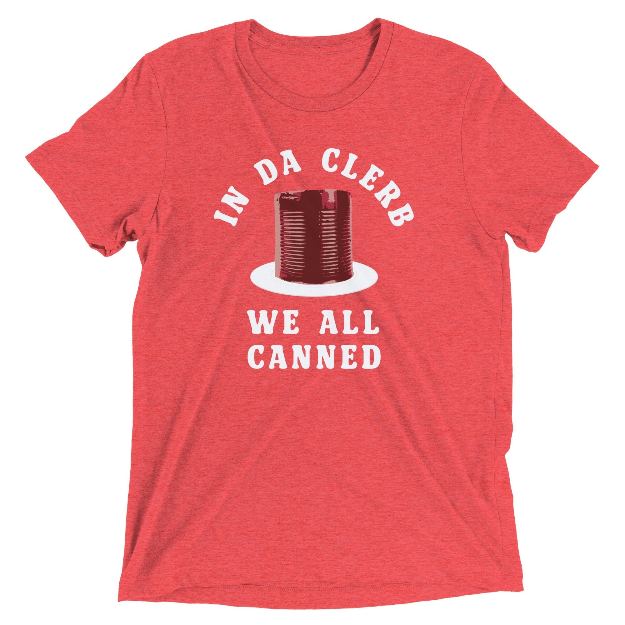 In Da Clerb We All Canned Men's Tri-Blend Tee Hoodie, Sweatshirt | PureTeeCo.com (Image 3)