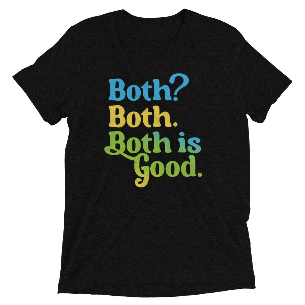 Both? Both. Both Is Good. Men's Tri-Blend Tee Hoodie, Sweatshirt | PureTeeCo.com (Image 2)