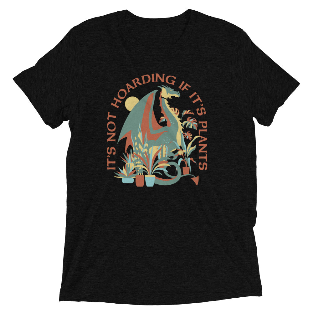 It's Not Hoarding If It's Plants Men's Tri-Blend Tee Hoodie, Sweatshirt | PureTeeCo.com (Image 2)