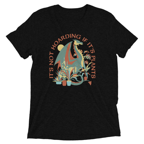 It's Not Hoarding If It's Plants Men's Tri-Blend Tee Hoodie, Sweatshirt | PureTeeCo.com (Image 2)