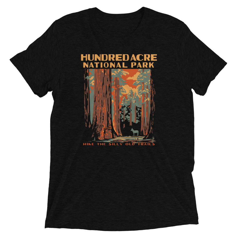 Hundred Acre National Park Men's Tri-Blend Tee Hoodie, Sweatshirt | PureTeeCo.com (Image 2)