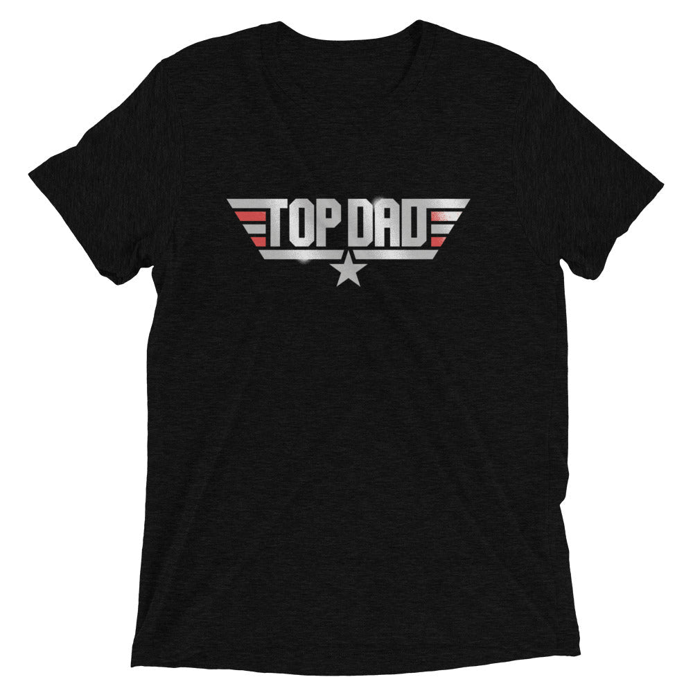 Top Dad Men's Tri-Blend Tee Hoodie, Sweatshirt | PureTeeCo.com (Image 2)
