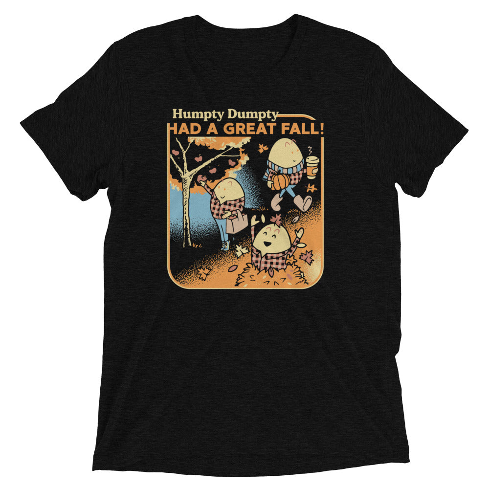 Humpty Dumpty Had A Great Fall Men's Tri-Blend Tee Hoodie, Sweatshirt | PureTeeCo.com (Image 2)