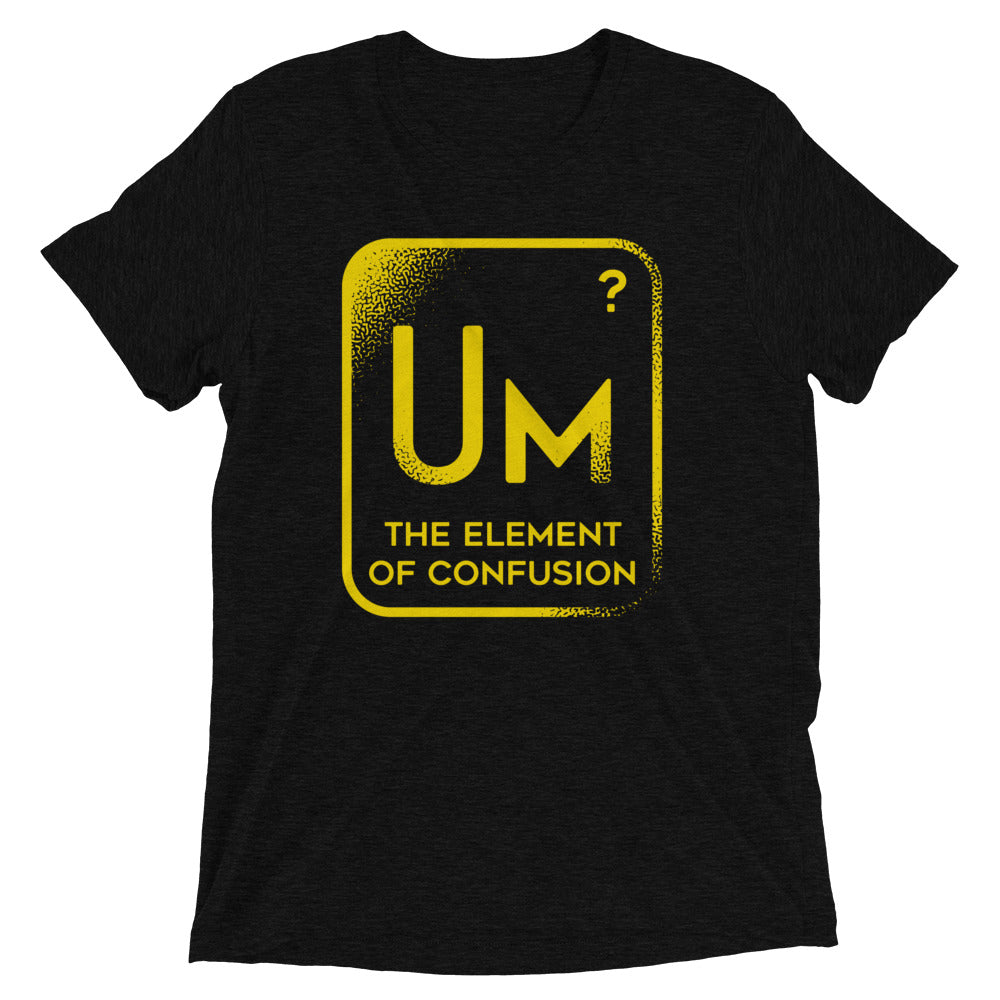 The Element Of Confusion Men's Tri-Blend Tee Hoodie, Sweatshirt | PureTeeCo.com (Image 2)