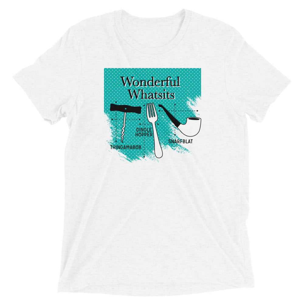 Wonderful Whatsits Men's Tri-Blend Tee Hoodie, Sweatshirt | PureTeeCo.com (Image 4)