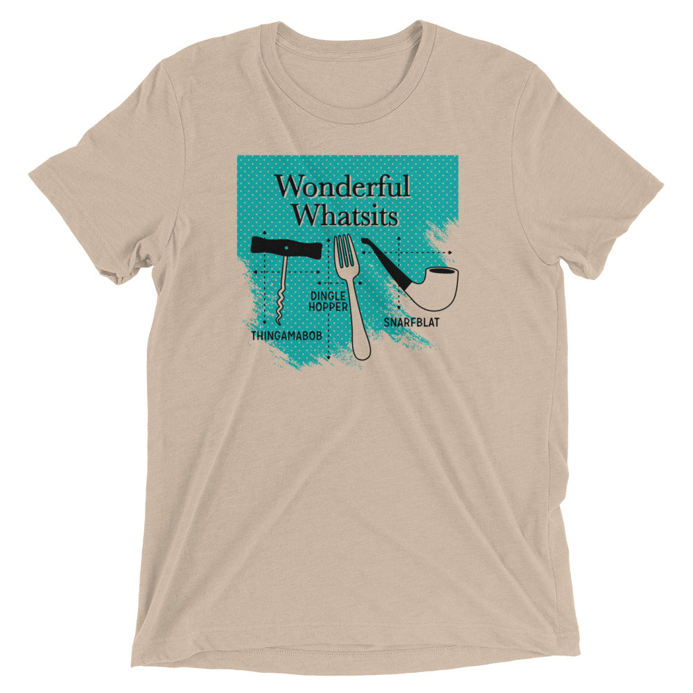 Wonderful Whatsits Men's Tri-Blend Tee Hoodie, Sweatshirt | PureTeeCo.com (Image 3)