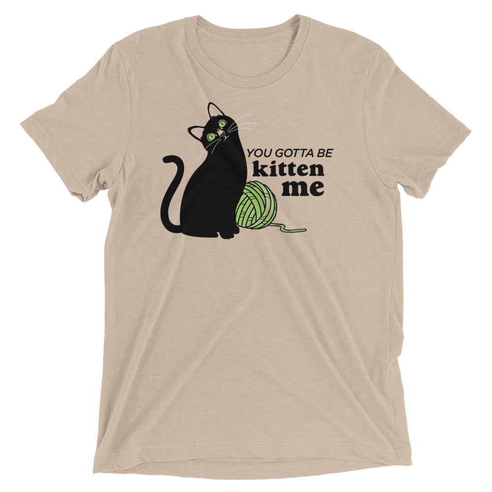 You Gotta Be Kitten Me Men's Tri-Blend Tee Hoodie, Sweatshirt | PureTeeCo.com (Image 4)