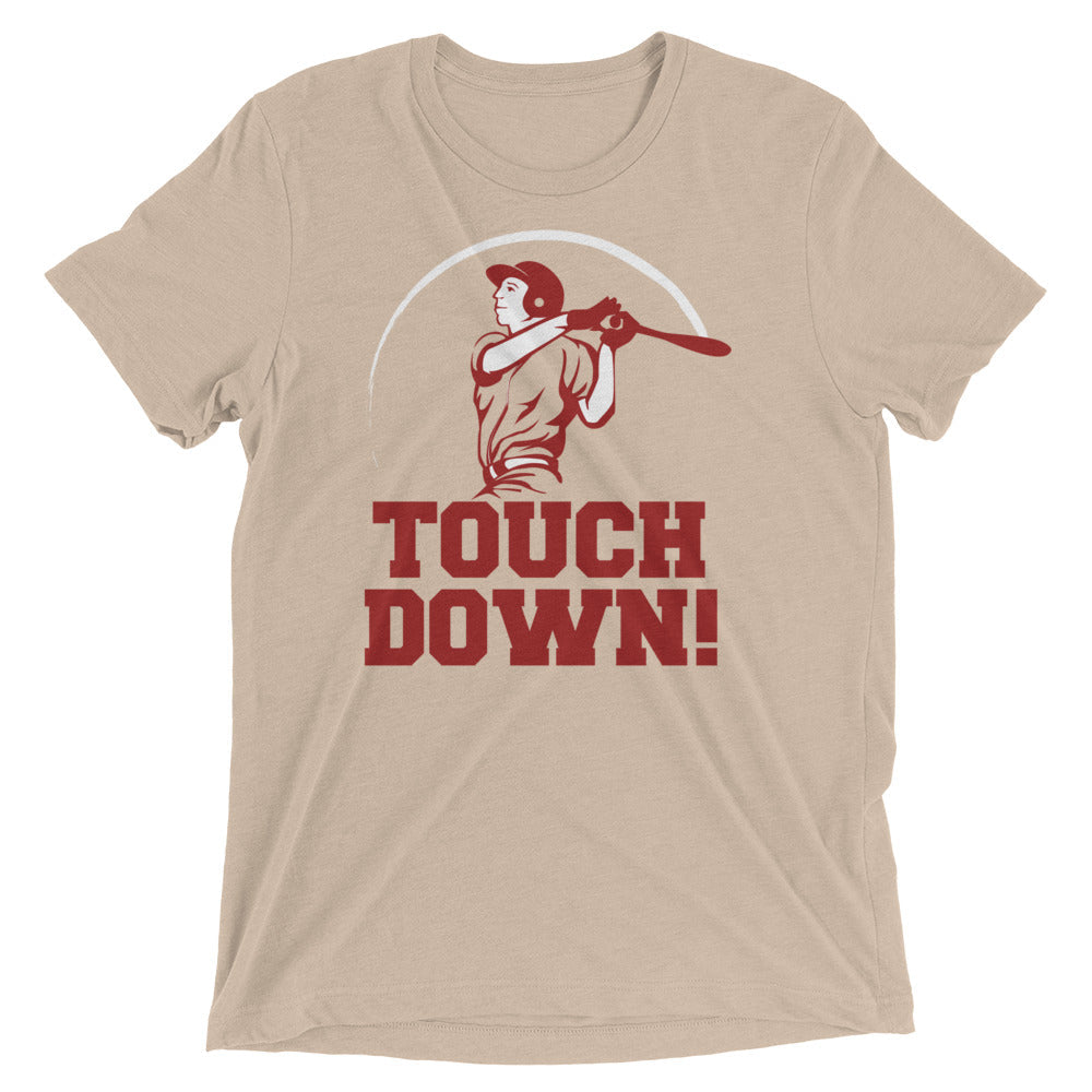 Touchdown! Men's Tri-Blend Tee Hoodie, Sweatshirt | PureTeeCo.com (Image 2)