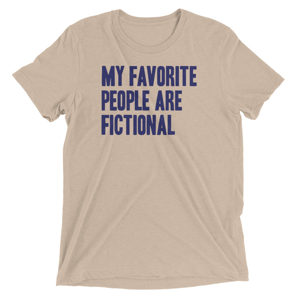 My Favorite People Are Fictional Men's Tri-Blend Tee Hoodie, Sweatshirt | PureTeeCo.com (Image 3)