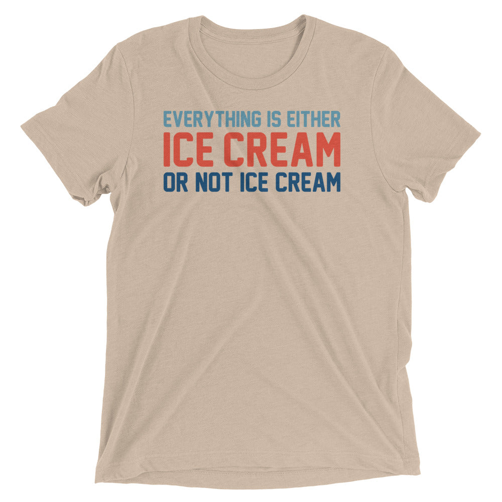 Everything Is Ice Cream Or Not Ice Cream Men's Tri-Blend Tee Hoodie, Sweatshirt | PureTeeCo.com (Image 2)