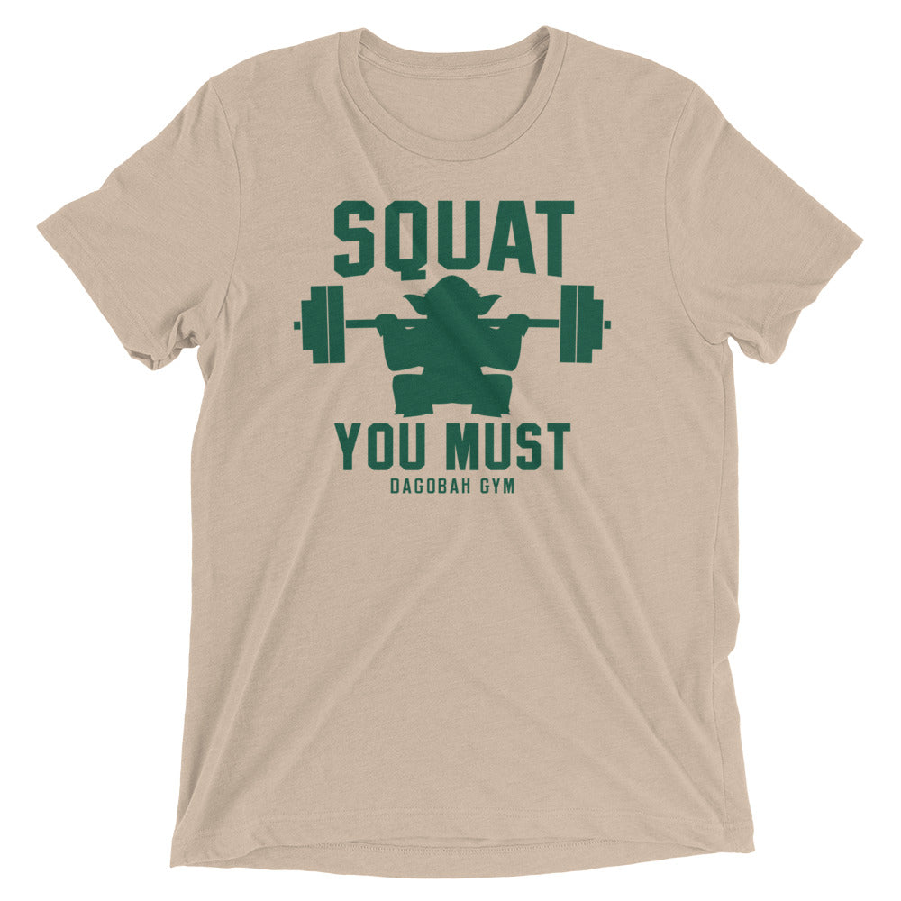 Squat You Must Men's Tri-Blend Tee Hoodie, Sweatshirt | PureTeeCo.com (Image 4)