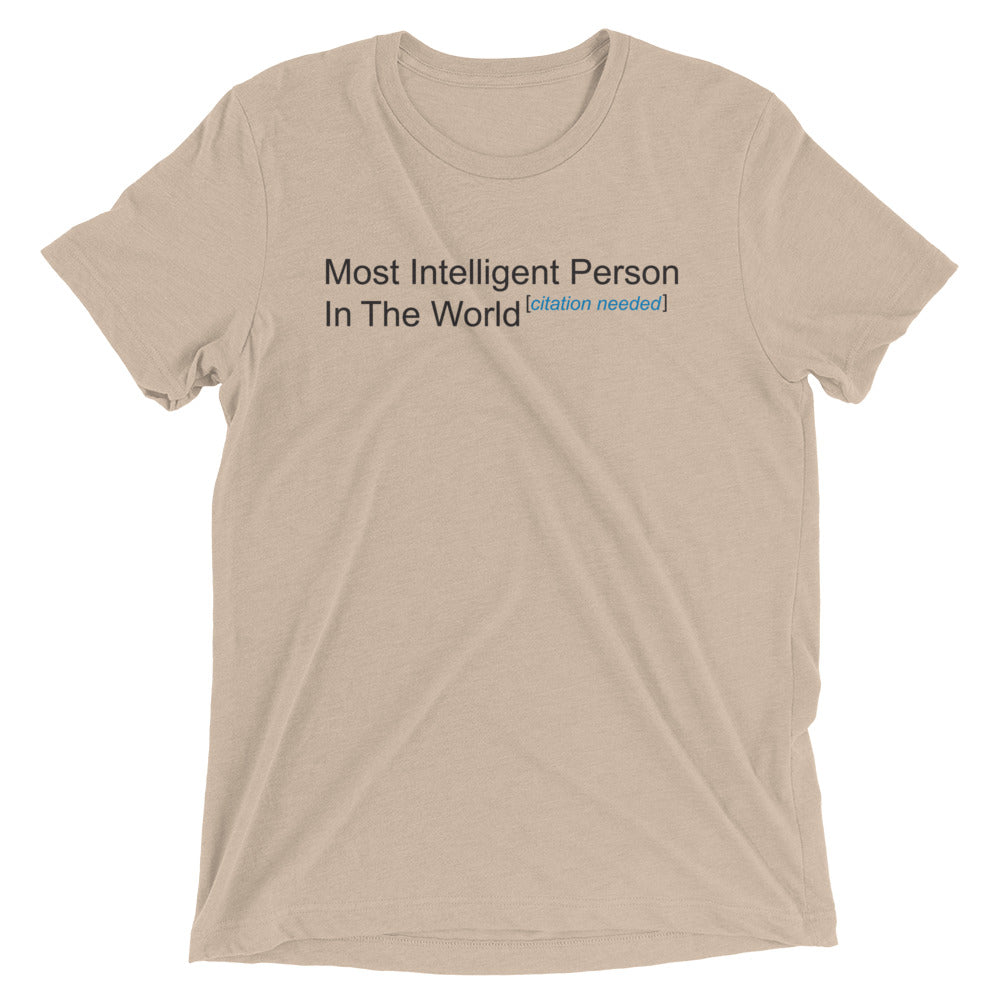 Most Intelligent Person in the World Citation Needed Men's Tri-Blend Tee Hoodie, Sweatshirt | PureTeeCo.com (Image 5)