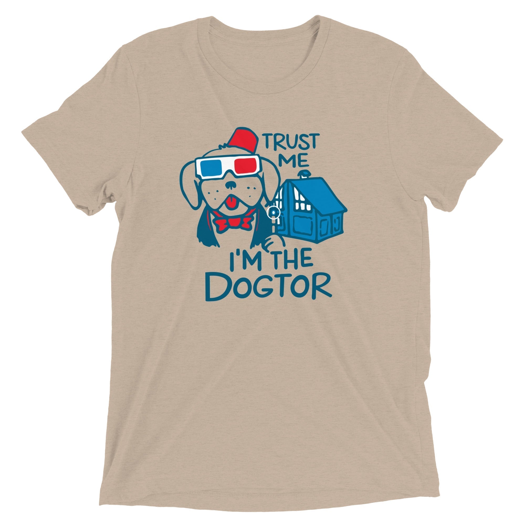 Trust Me, I'm The Dogtor Men's Tri-Blend Tee Hoodie, Sweatshirt | PureTeeCo.com (Image 3)