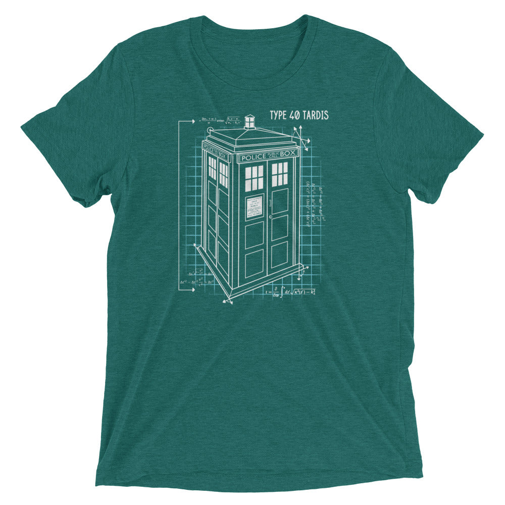 Type 40 Tardis Men's Tri-Blend Tee Hoodie, Sweatshirt | PureTeeCo.com (Image 4)
