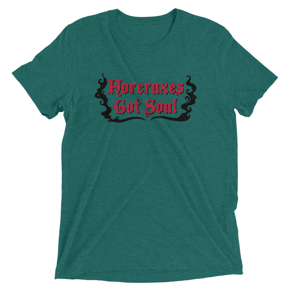 Horcruxes Got Soul Men's Tri-Blend Tee Hoodie, Sweatshirt | PureTeeCo.com (Image 4)