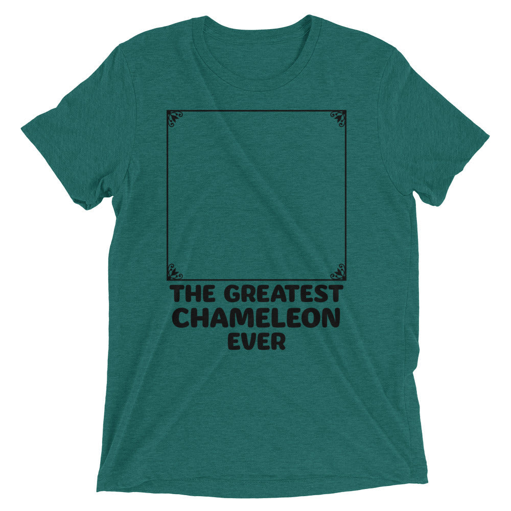 The Greatest Chameleon Ever Men's Tri-Blend Tee Hoodie, Sweatshirt | PureTeeCo.com (Image 1)