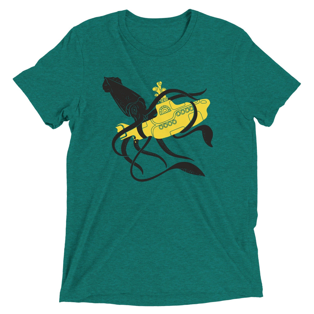 Squid Sub Battle Men's Tri-Blend Tee Hoodie, Sweatshirt | PureTeeCo.com (Image 2)