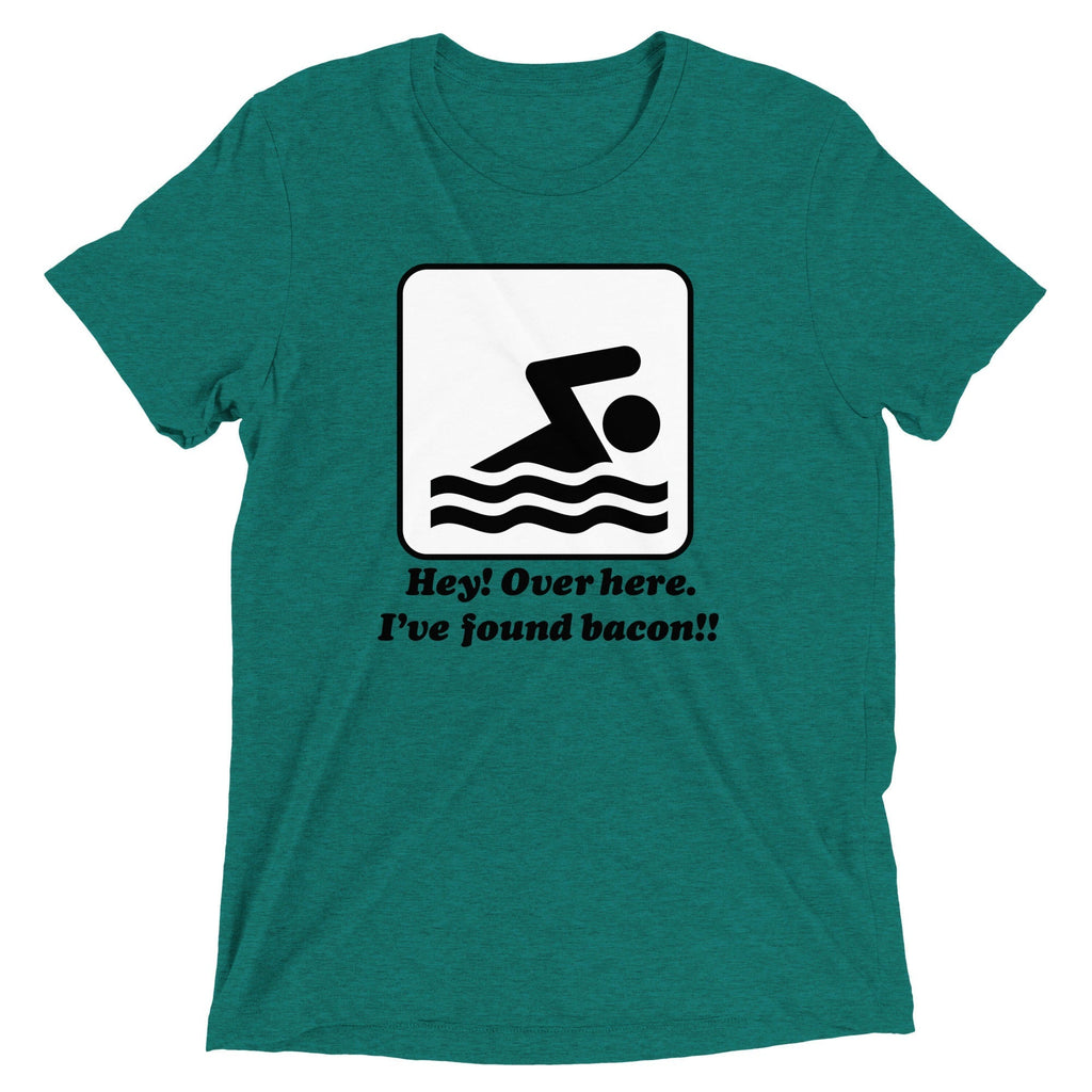 I've Found Bacon! Men's Tri-Blend Tee Hoodie, Sweatshirt | PureTeeCo.com (Image 2)