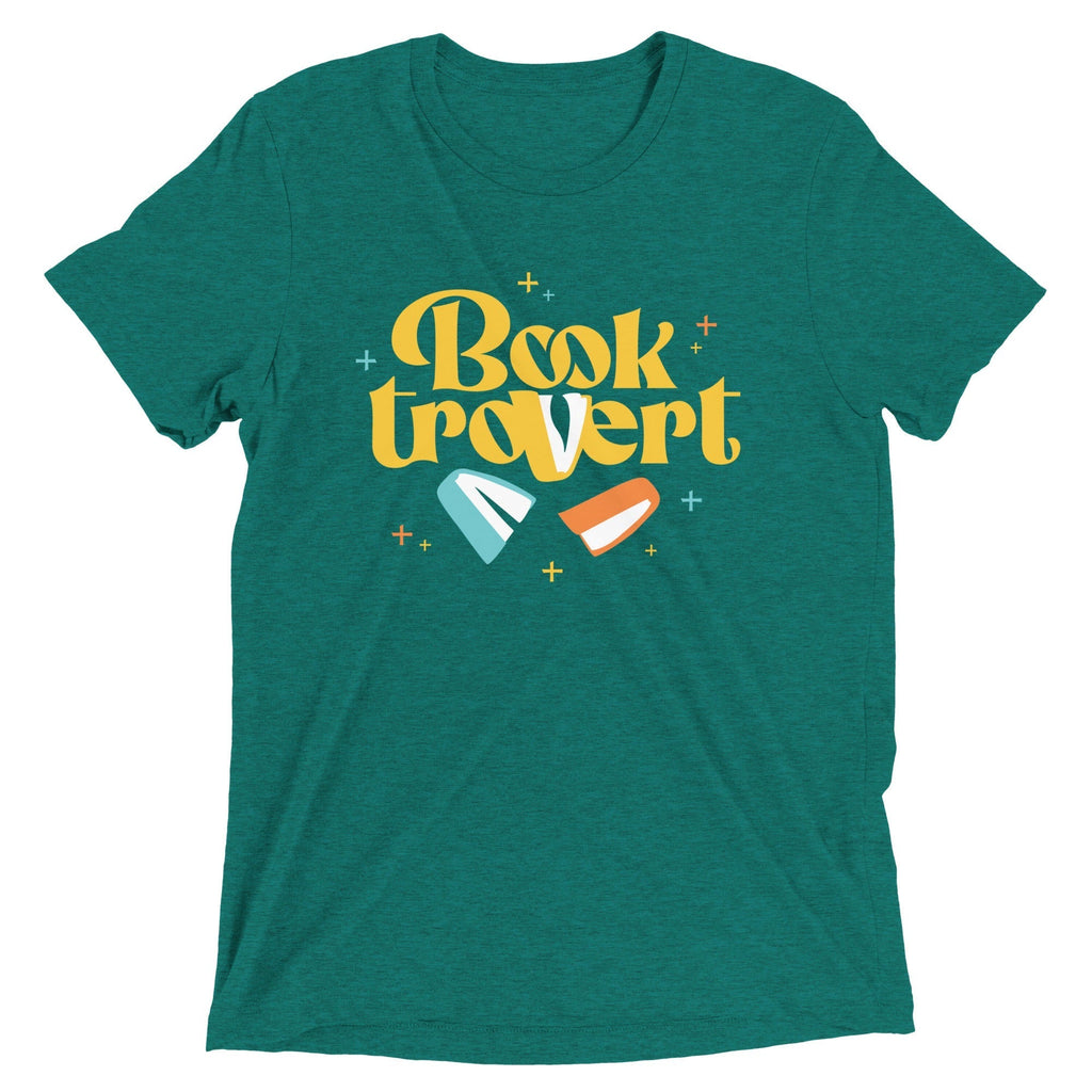 Booktrovert Men's Tri-Blend Tee Hoodie, Sweatshirt | PureTeeCo.com (Image 3)