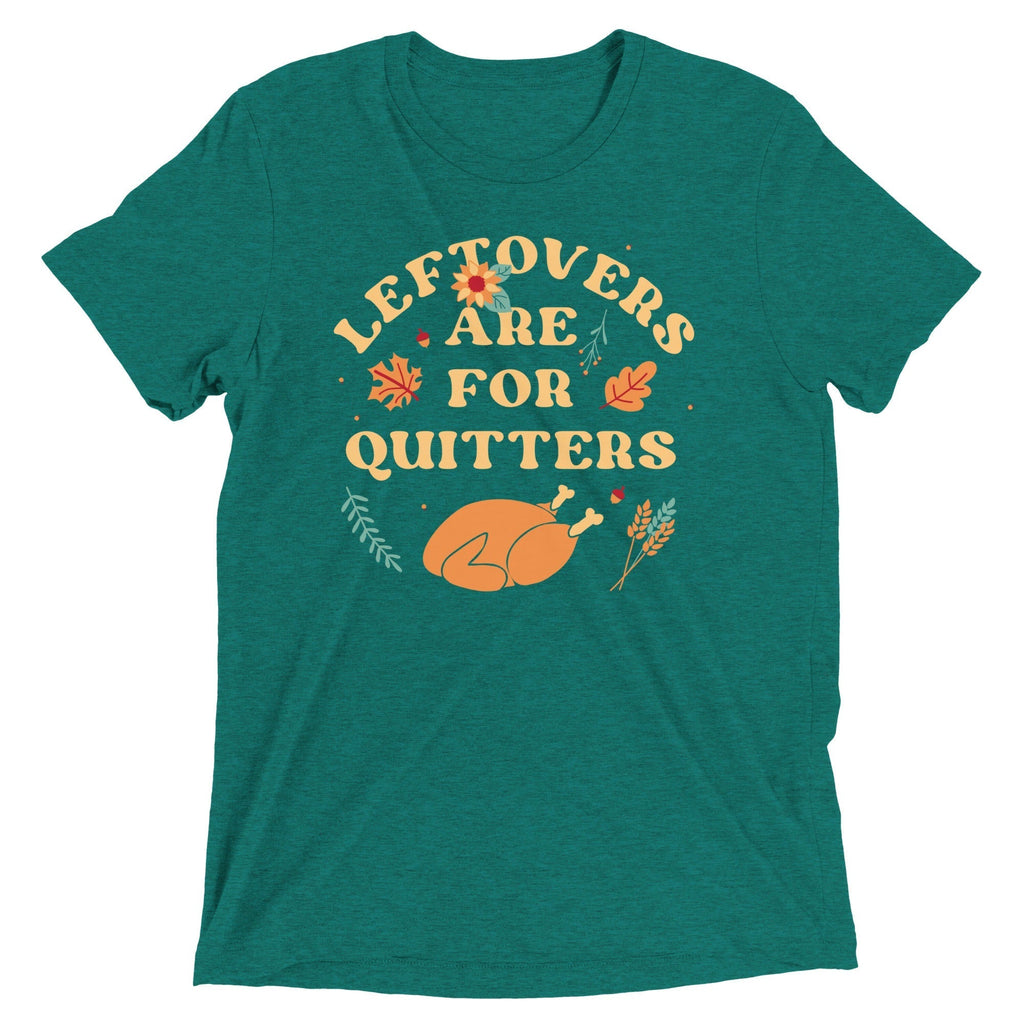 Leftovers Are For Quitters Men's Tri-Blend Tee Hoodie, Sweatshirt | PureTeeCo.com (Image 5)