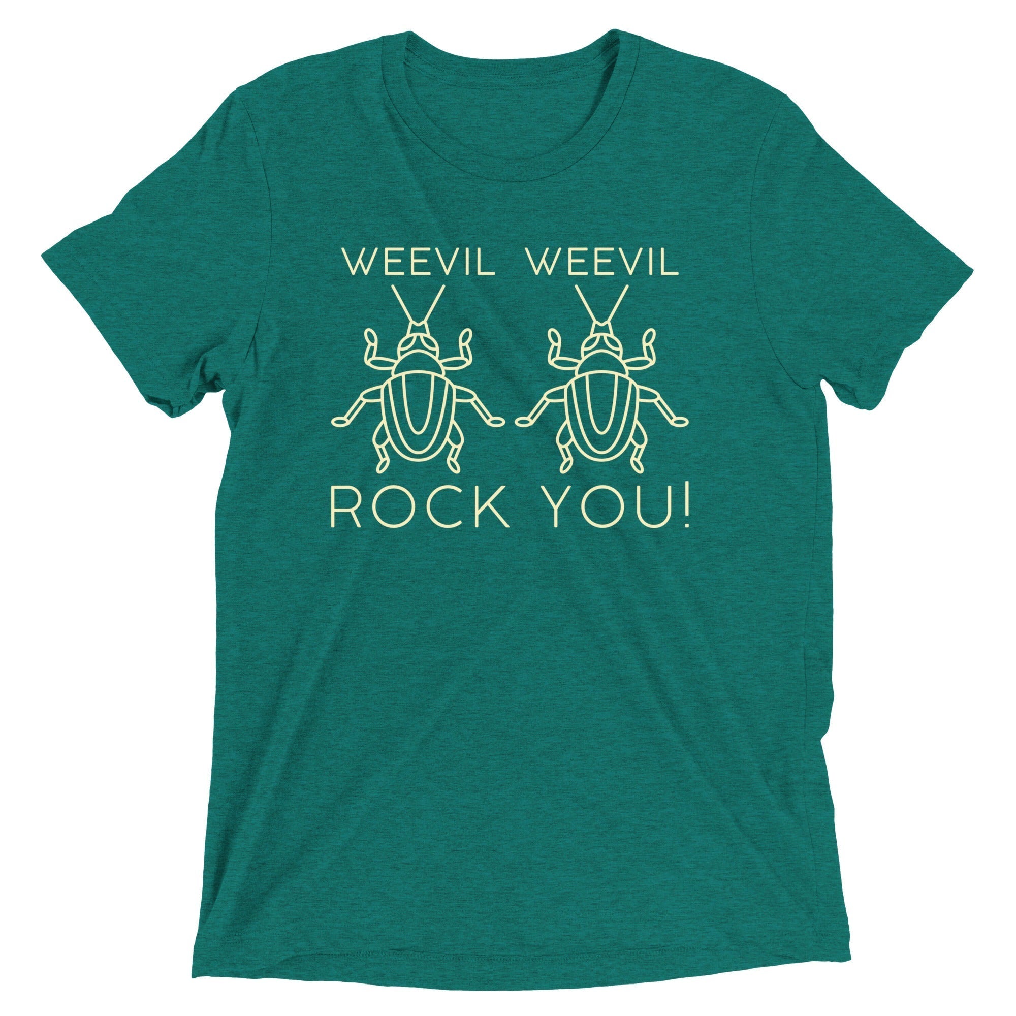 Weevil Weevil Rock You! Men's Tri-Blend Tee Hoodie, Sweatshirt | PureTeeCo.com (Image 3)