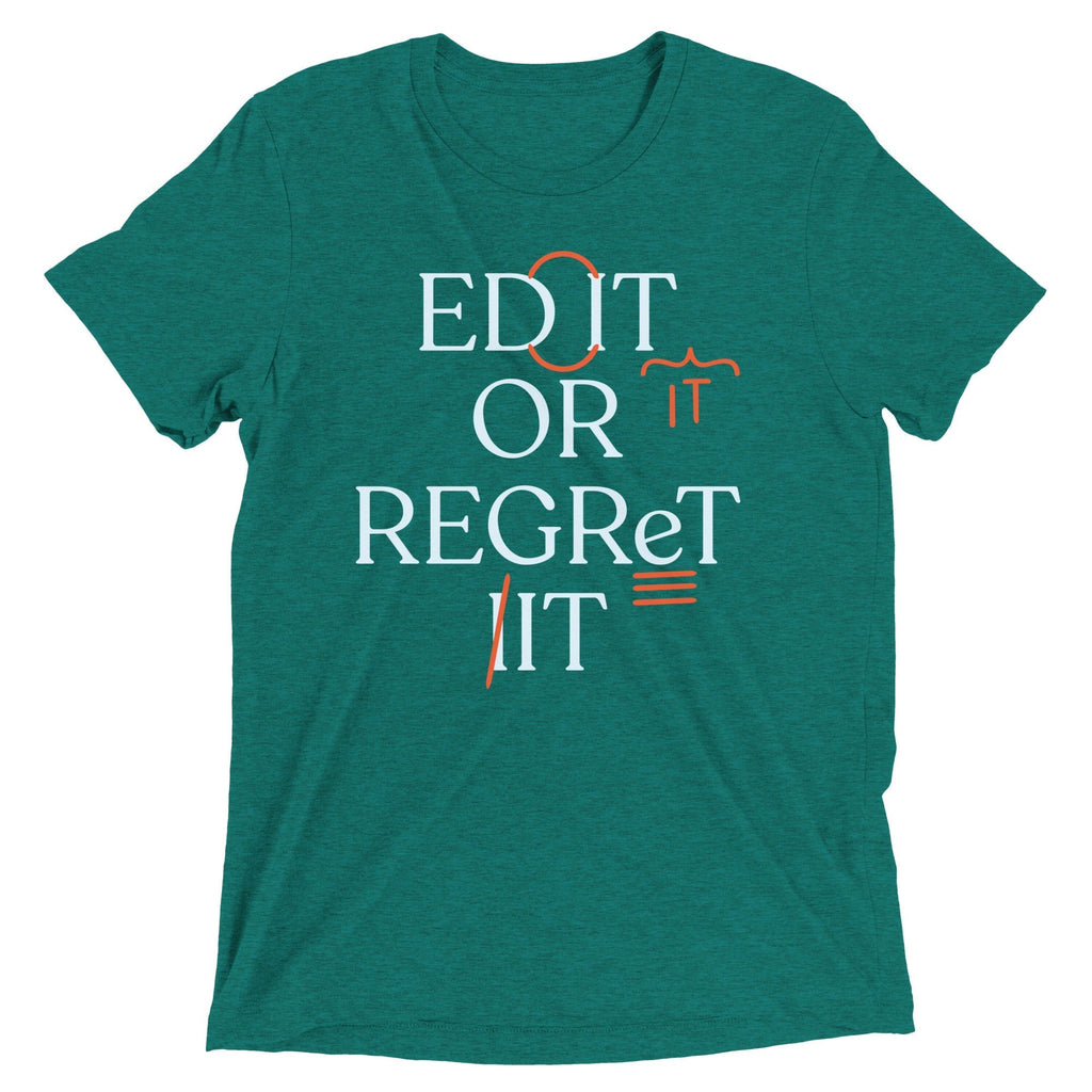Edit Or Regret It Men's Tri-Blend Tee Hoodie, Sweatshirt | PureTeeCo.com (Image 3)