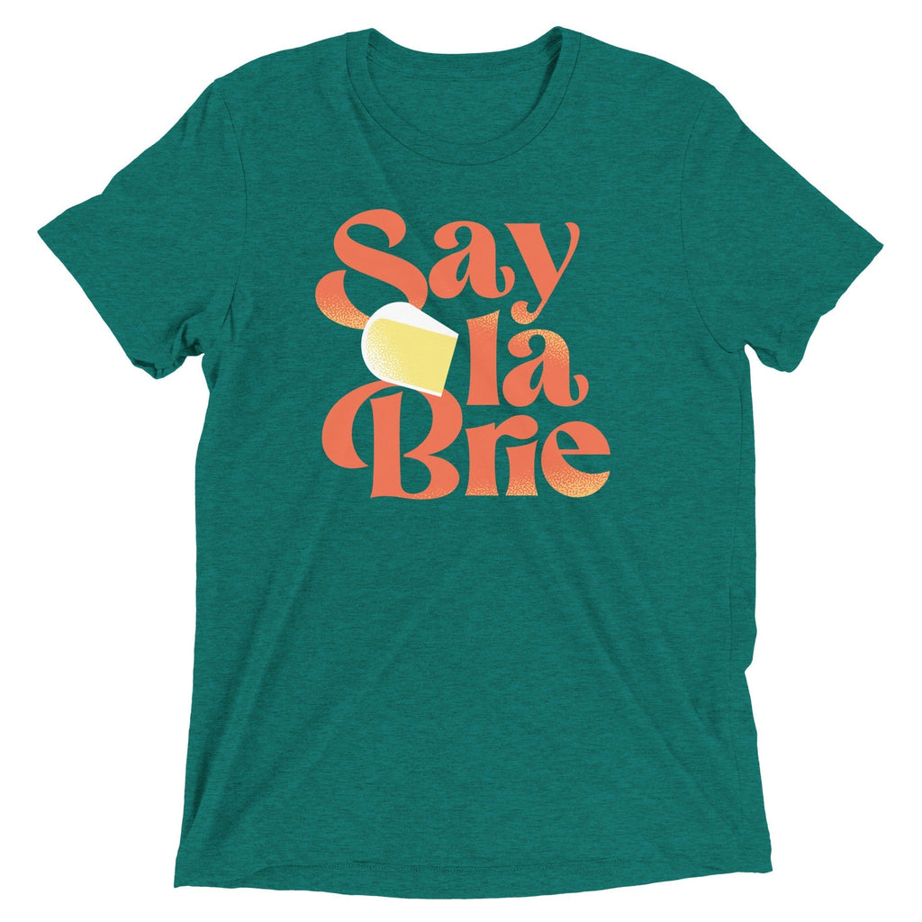 Say La Brie Men's Tri-Blend Tee Hoodie, Sweatshirt | PureTeeCo.com (Image 5)