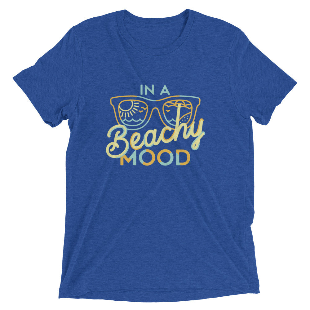 In A Beachy Mood Men's Tri-Blend Tee Hoodie, Sweatshirt | PureTeeCo.com (Image 1)