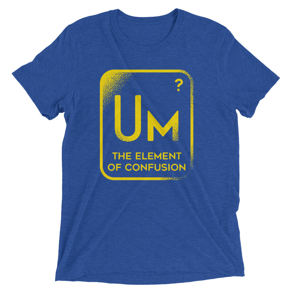 The Element Of Confusion Men's Tri-Blend Tee Hoodie, Sweatshirt | PureTeeCo.com (Image 1)