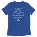 These Pretzels Are Making Me Thirsty! Men's Tri-Blend Tee Hoodie, Sweatshirt | PureTeeCo.com (Image 1)