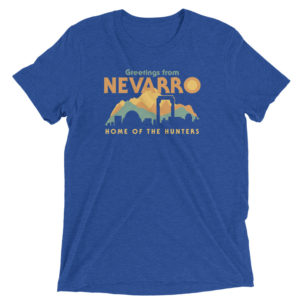 Greetings From Nevarro Men's Tri-Blend Tee Hoodie, Sweatshirt | PureTeeCo.com (Image 5)