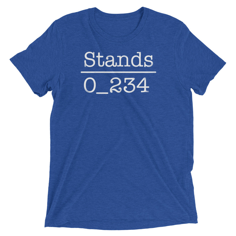 No 1 Under Stands Men's Tri-Blend Tee Hoodie, Sweatshirt | PureTeeCo.com (Image 3)