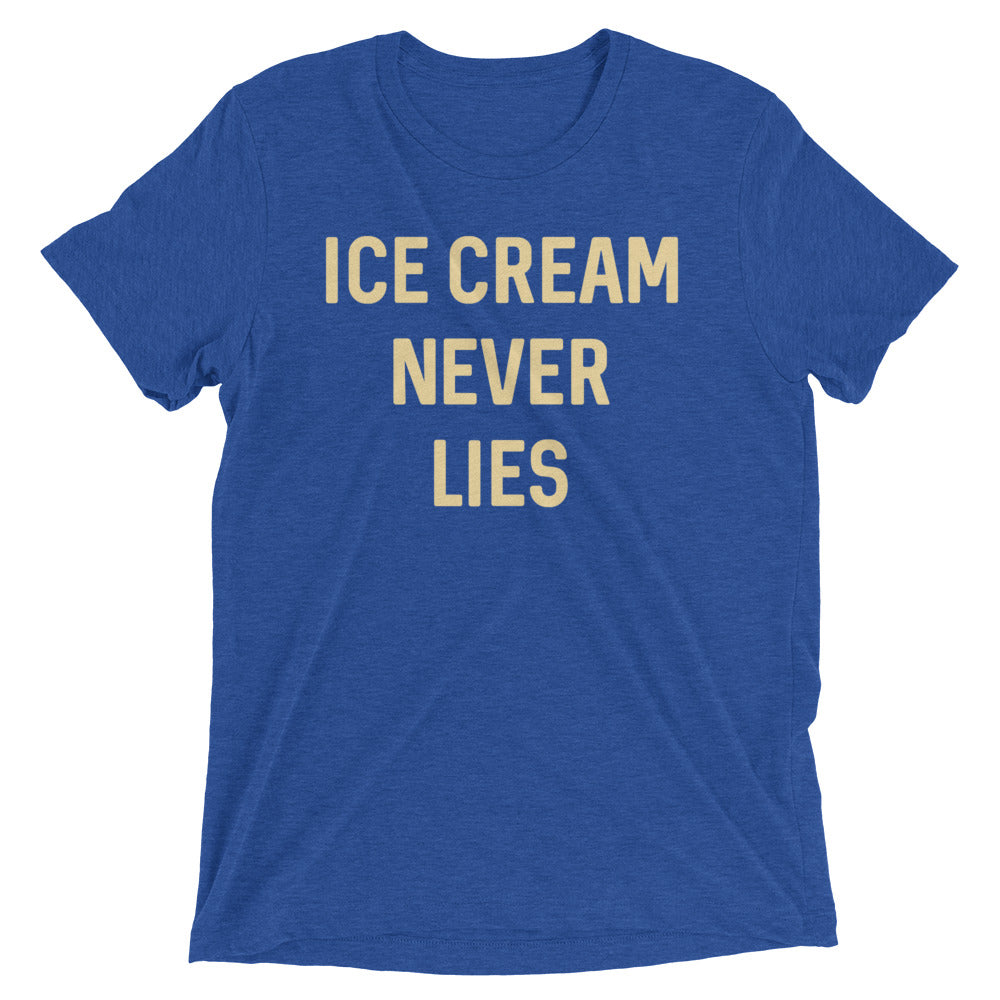 Ice Cream Never Lies Men's Tri-Blend Tee Hoodie, Sweatshirt | PureTeeCo.com (Image 2)