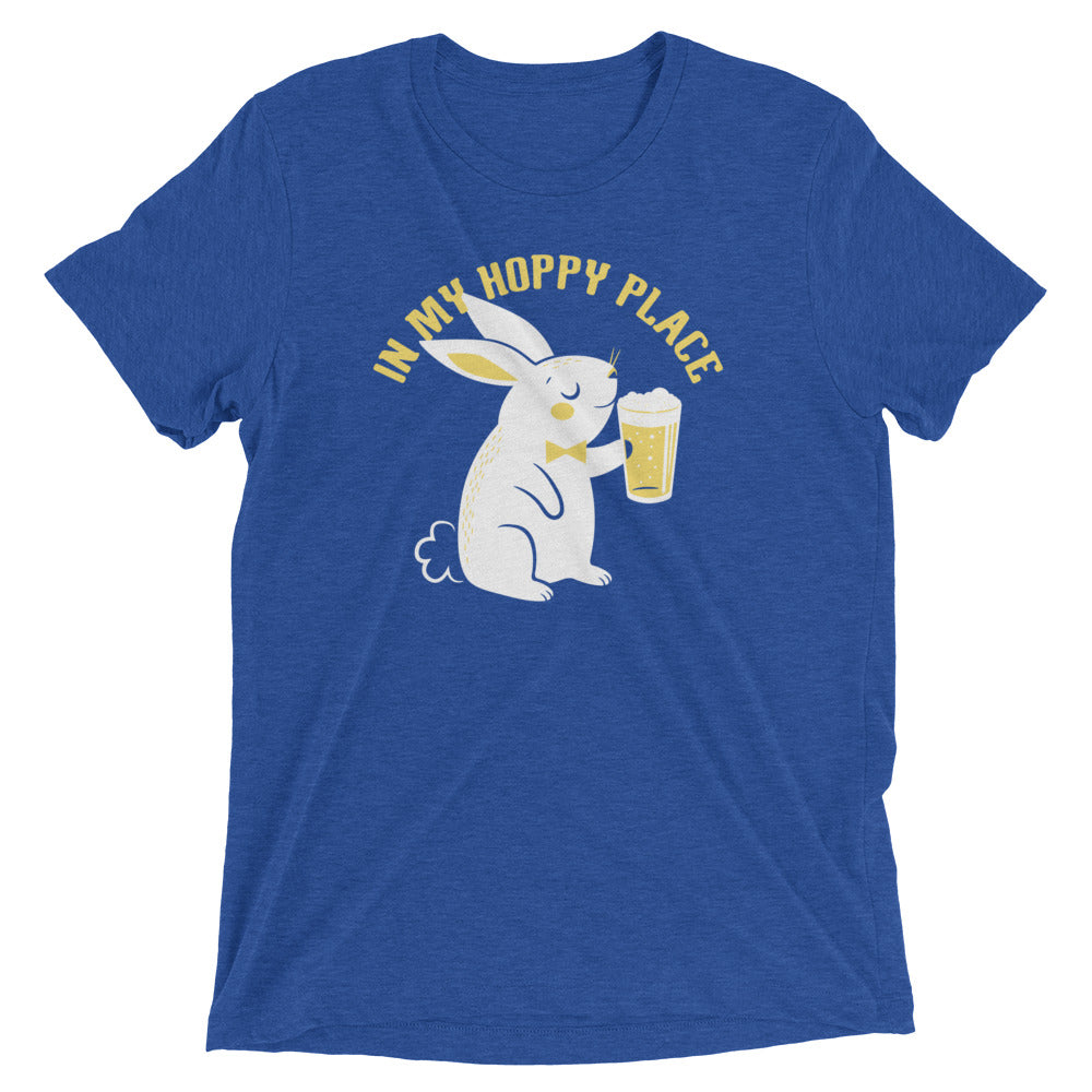 In My Hoppy Place Men's Tri-Blend Tee Hoodie, Sweatshirt | PureTeeCo.com (Image 4)