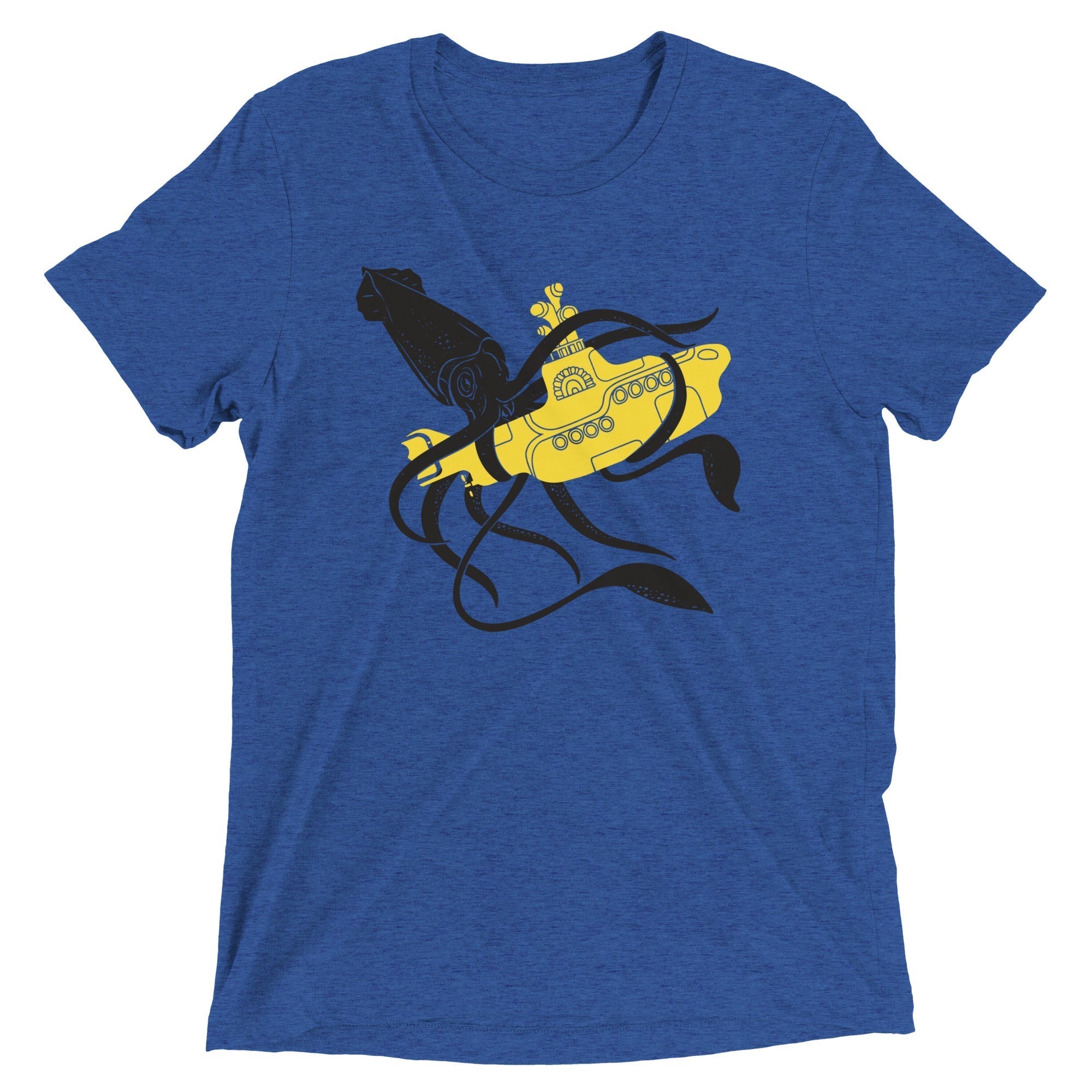 Squid Sub Battle Men's Tri-Blend Tee Hoodie, Sweatshirt | PureTeeCo.com (Image 1)