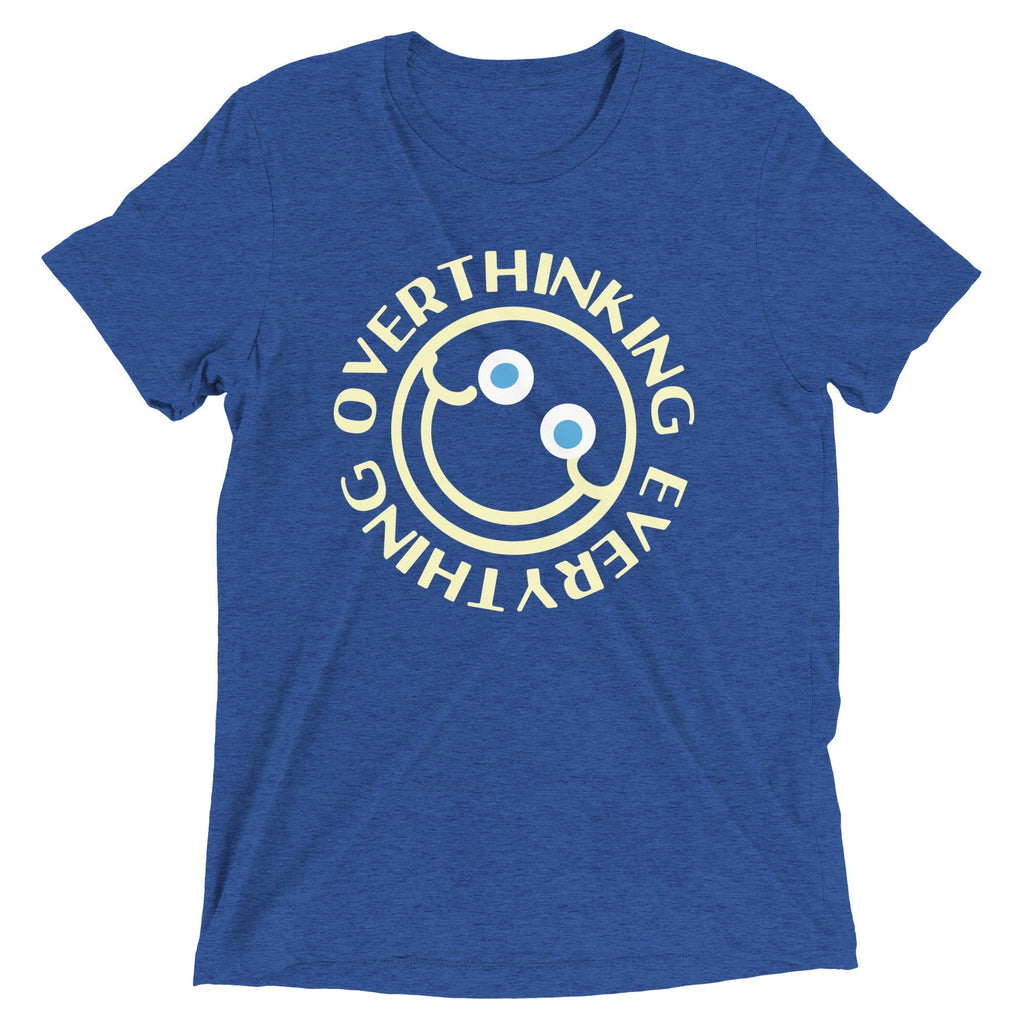 Overthinking Everything Men's Tri-Blend Tee Hoodie, Sweatshirt | PureTeeCo.com (Image 1)