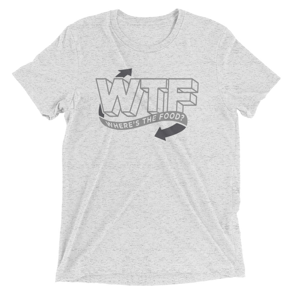 Where's The Food? Men's Tri-Blend Tee Hoodie, Sweatshirt | PureTeeCo.com (Image 4)