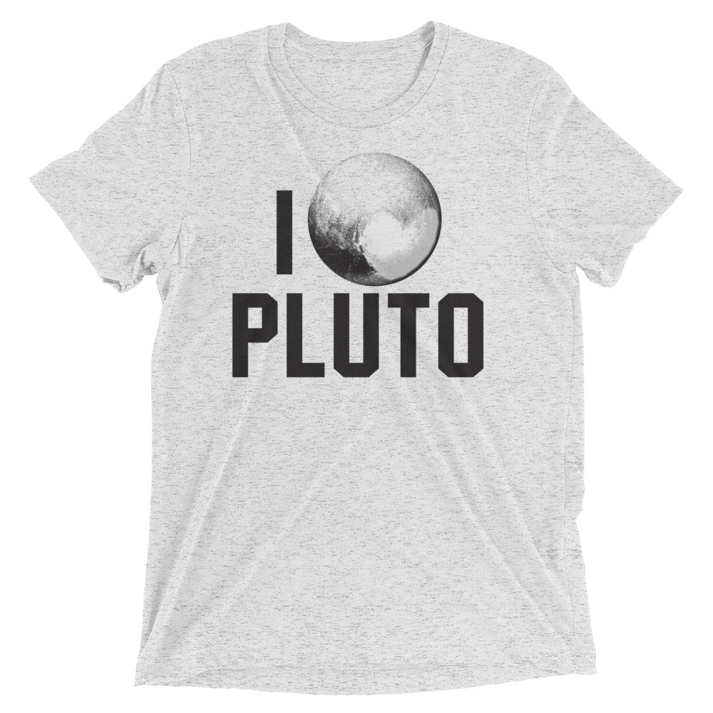 I Heart Pluto Men's Tri-Blend Tee Hoodie, Sweatshirt | PureTeeCo.com (Image 5)